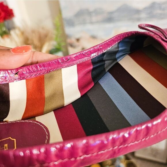 Coach Jelly Raspberry Patent Leather Ballet Flats. - Picture 7 of 15